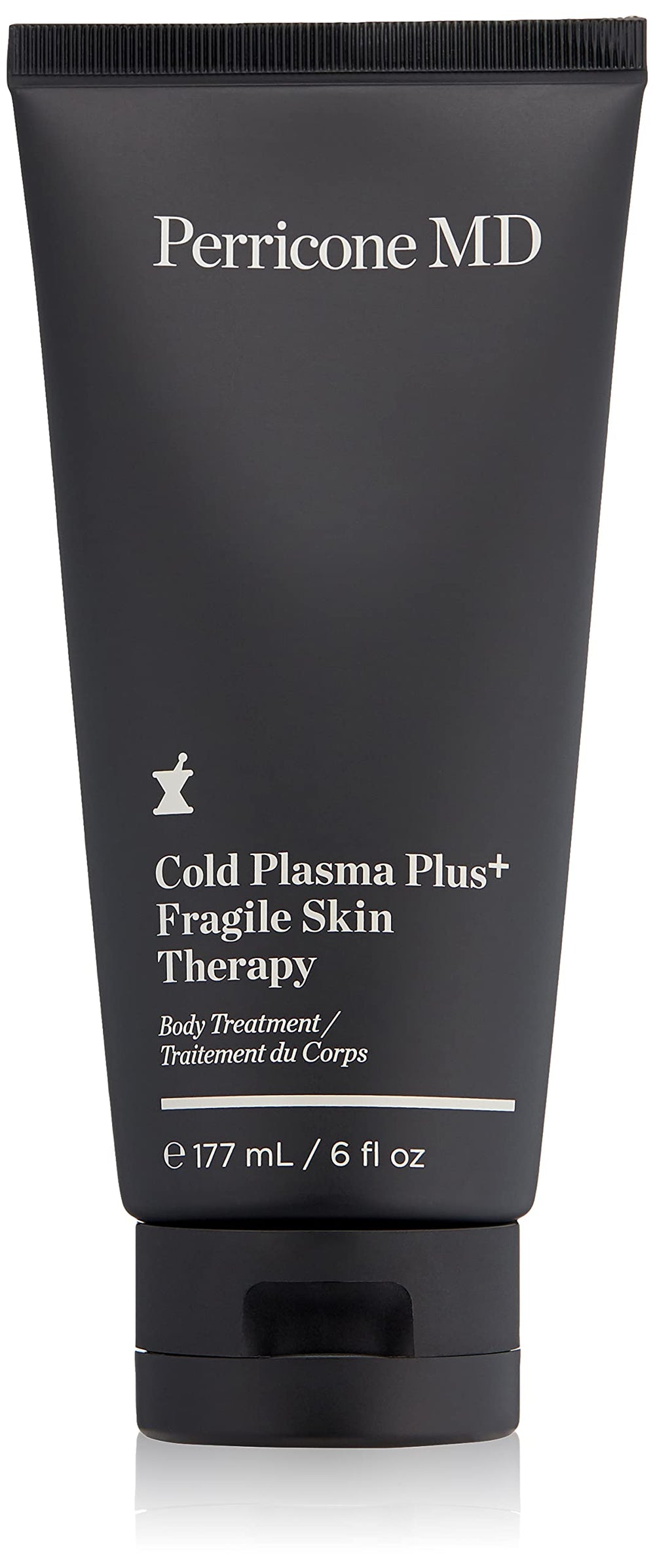 Perricone MD Cold Plasma Plus+ fragile skin therapy bottle front, premium packaging and advanced formula.