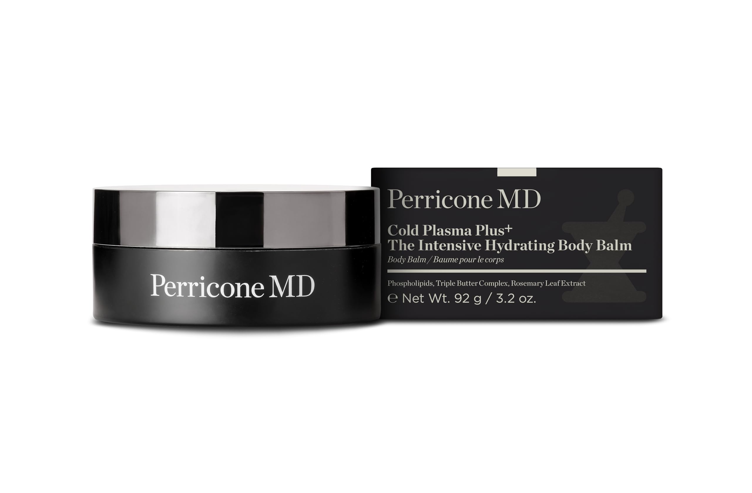 Perricone MD Cold Plasma Plus Hydrating Balm bottle shown for daily moisture.