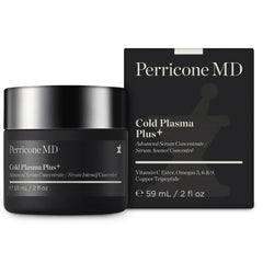 Perricone MD Cold Plasma Plus+ texture swatch demonstrates smoothing and fast absorption on skin.