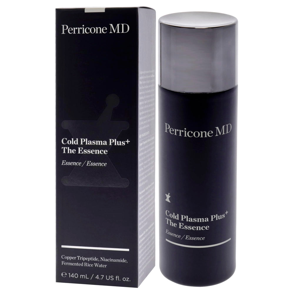 Perricone MD The Essence bottle label details, highlighting Niacinamide and Copper Tripeptide.