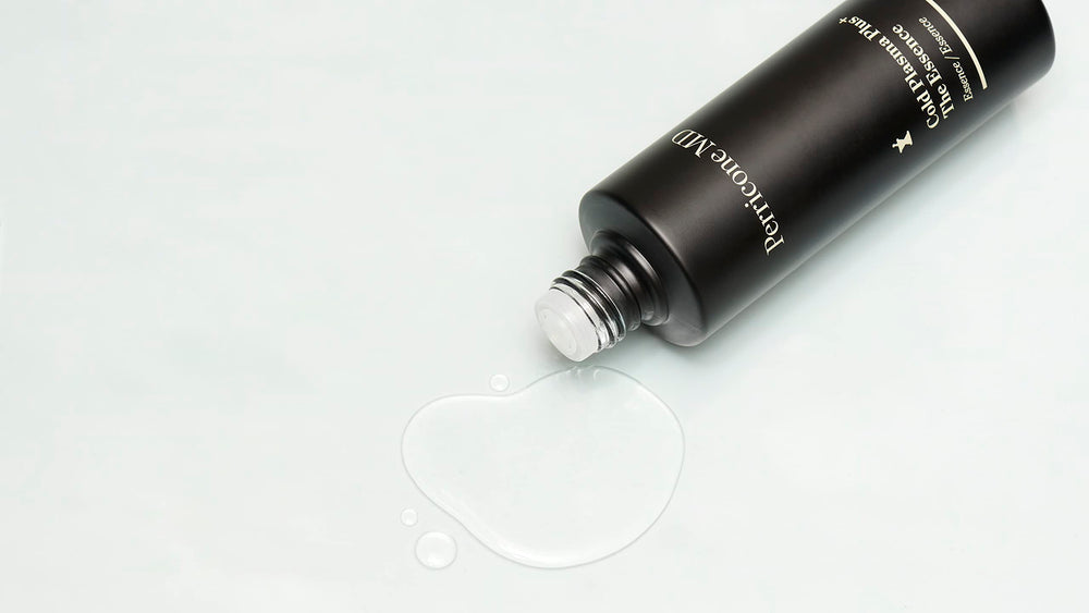 Perricone MD Cold Plasma Plus The Essence massaging onto skin for a smooth look.
