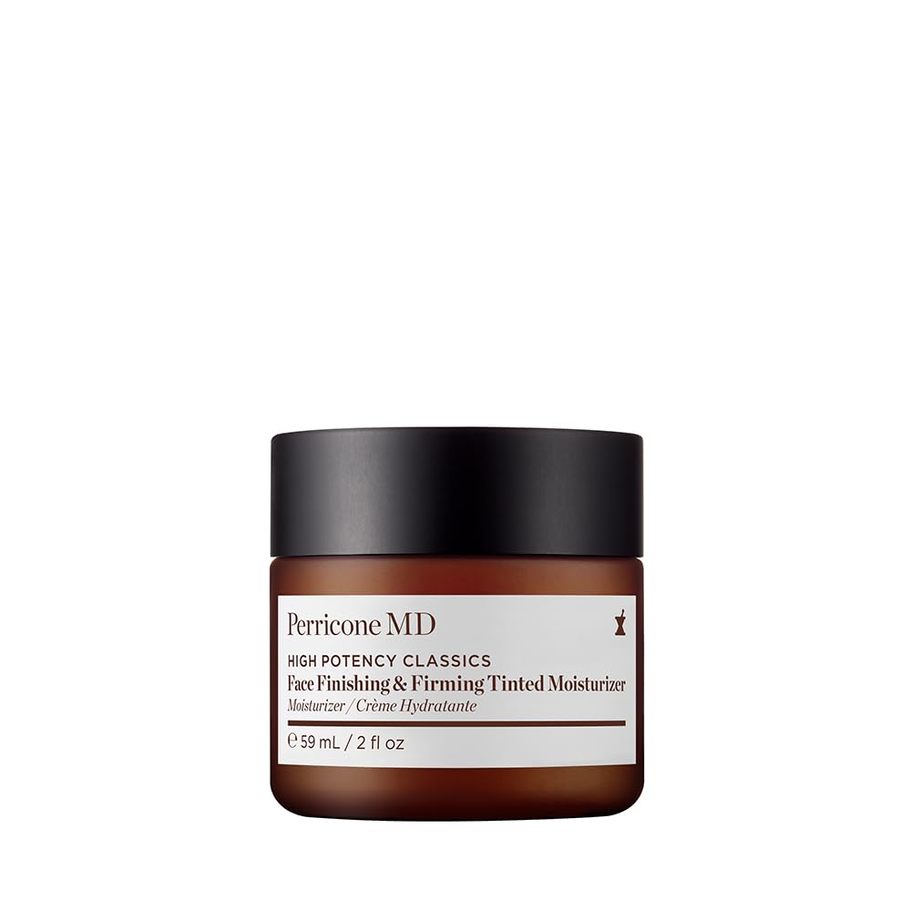 Perricone MD face finishing tinted moisturizer bottle showing lightweight hydration and natural glow.