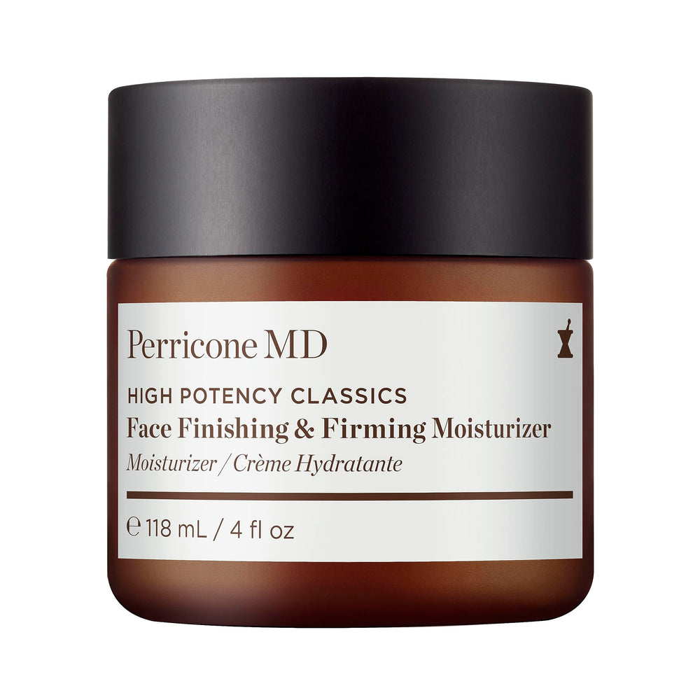 Perricone MD high-potency classics moisturizer bottle showcasing premium hydration and firming potential.
