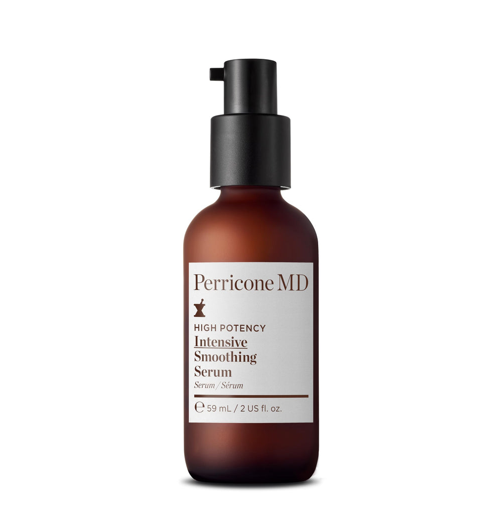 Perricone MD High Potency Intensive Smoothing Serum packaging highlights premium skincare texture