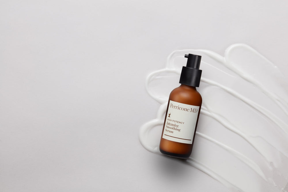 Perricone MD High Potency Intensive Smoothing Serum on skin shows refined texture