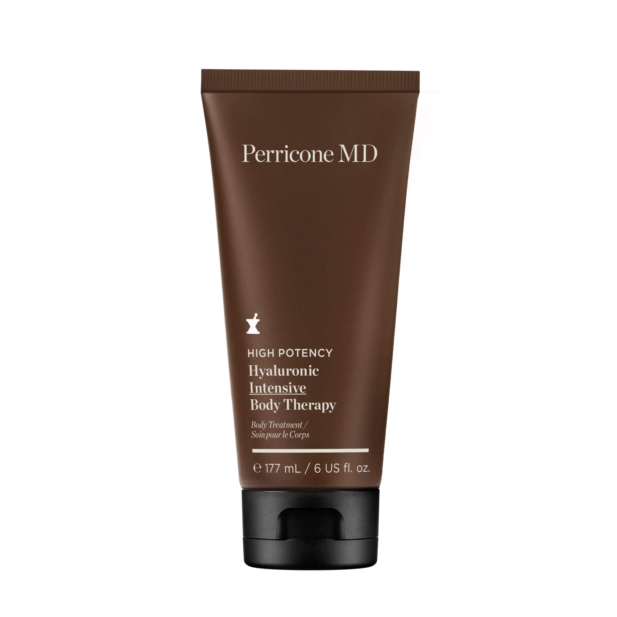 Perricone MD High Potency Hyaluronic Intensive Body Therapy bottle for rich hydration.