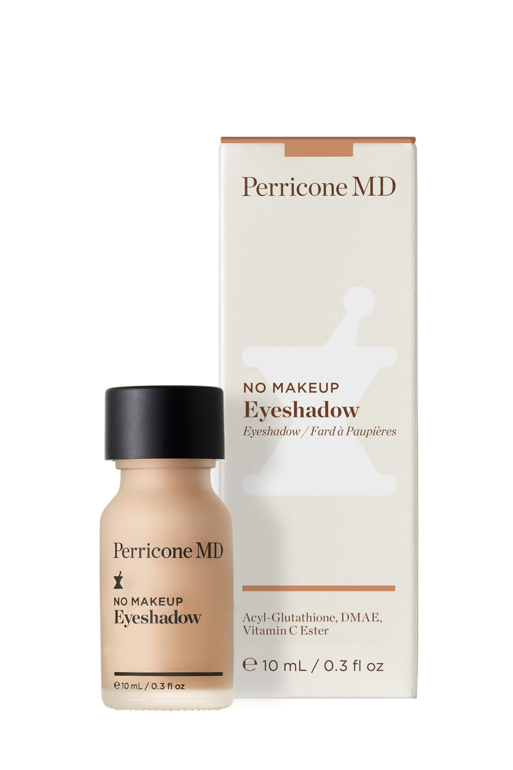 Perricone MD No Makeup Eyeshadow Shade 2 daylight swatch with soft satin finish.