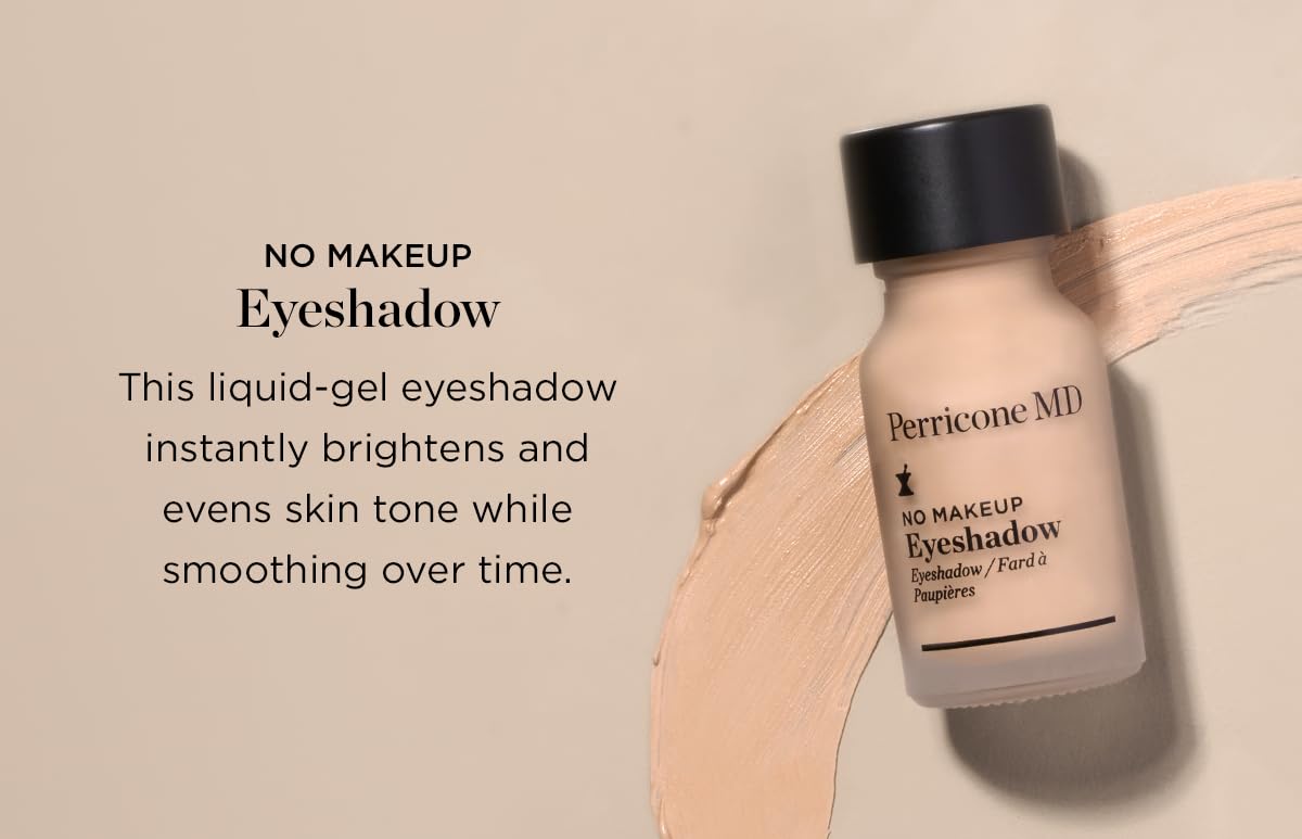 Perricone MD No Makeup Eyeshadow Shade 2 serum-like texture swatch for smooth glide.