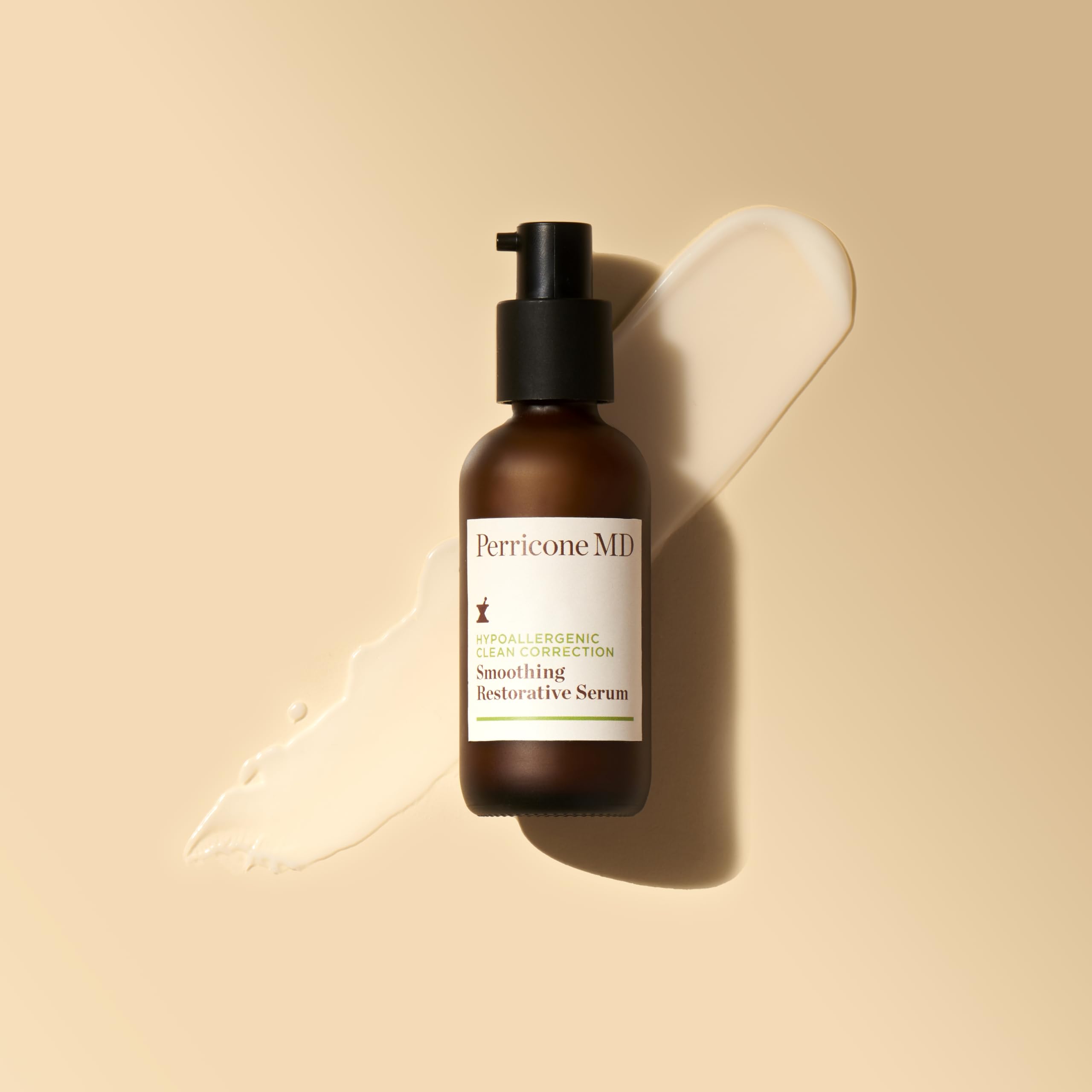 Perricone MD hypoallergenic serum texture close-up showing smoothing effect