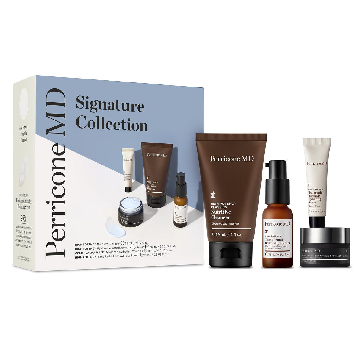 Perricone MD Nutritive Cleanser bottle offering a gentle cleanse to remove excess oil and impurities.