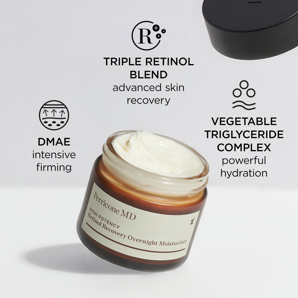 Perricone MD overnight ritual concept image implies smoother, well-rested skin by morning