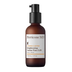 Perricone MD Vitamin C Ester Brightening Amine serum bottle for radiant, even-toned skin.
