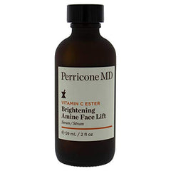 Perricone MD Vitamin C Ester Brightening Amine serum bottle with pump for easy application.