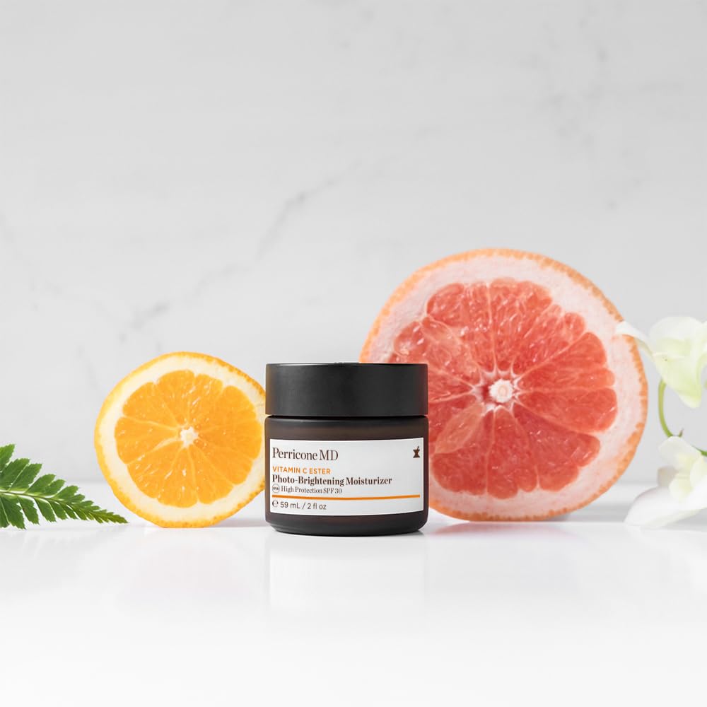 Perricone MD Vitamin C Ester lightweight cream on hand for daily hydration.