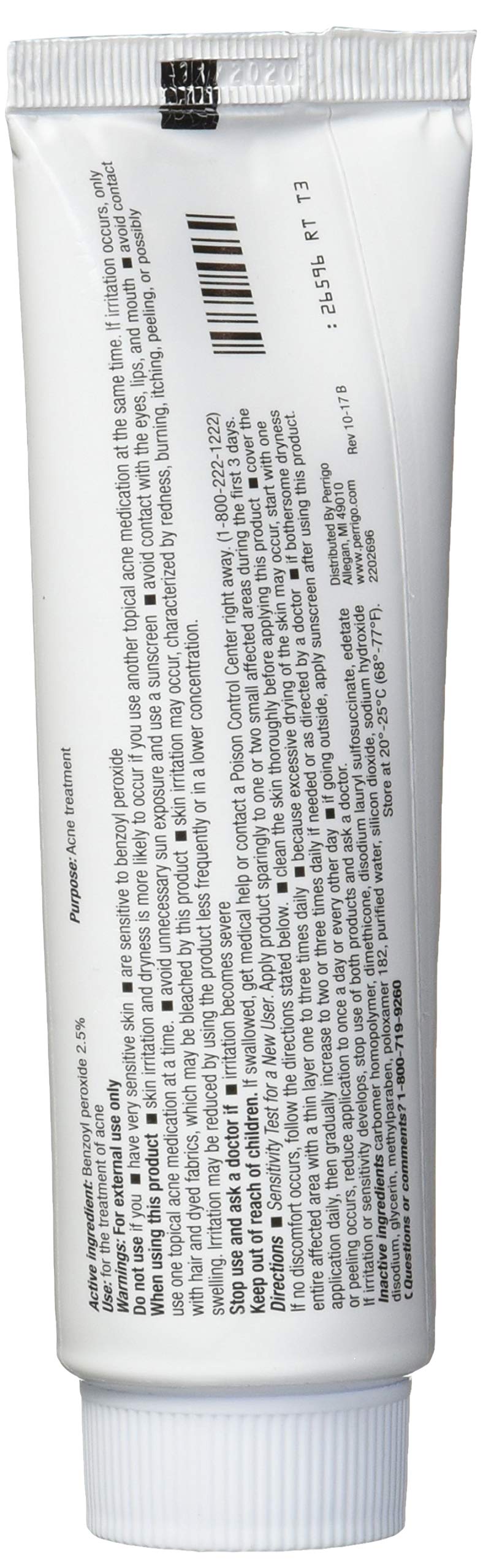 Perrigo 60g tube packaging front view for home use.