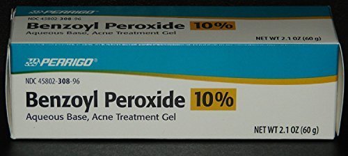 Perrigo acne treatment gel on skin showing application use