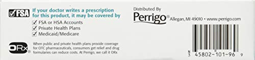 Perrigo product display on shelf featuring clear 60g tube.