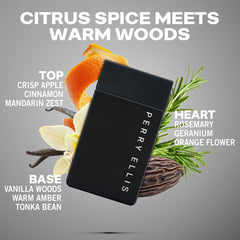 Perry Ellis Midnight gift set packaging emphasizes four-piece collection for gifting