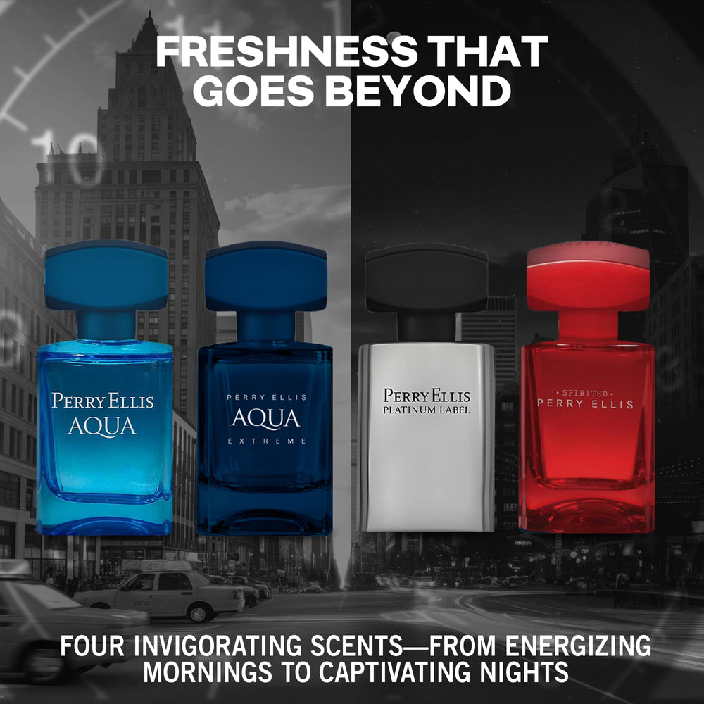 Perry Ellis Platinum mini bottle features mandarin orange and woody fir resins.