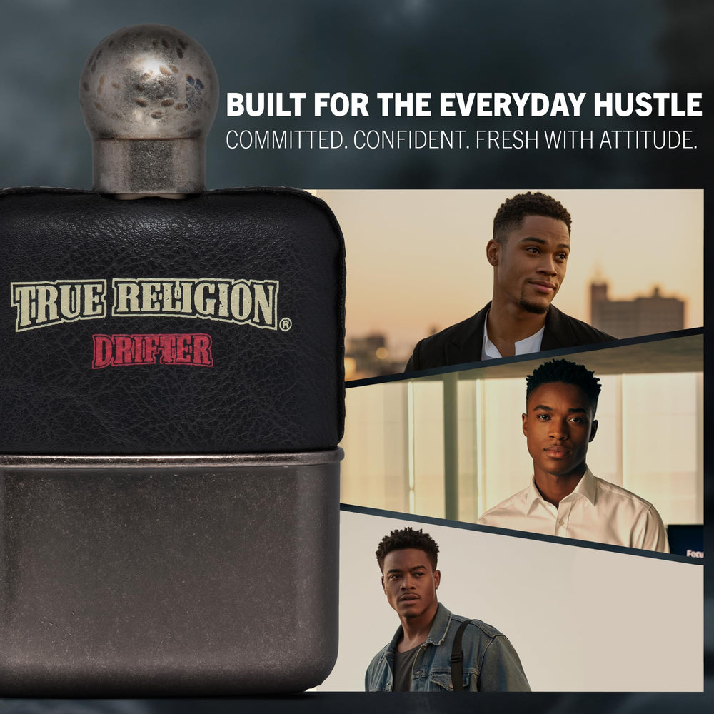 Perry Ellis True Religion Drifter label detail with premium branding
