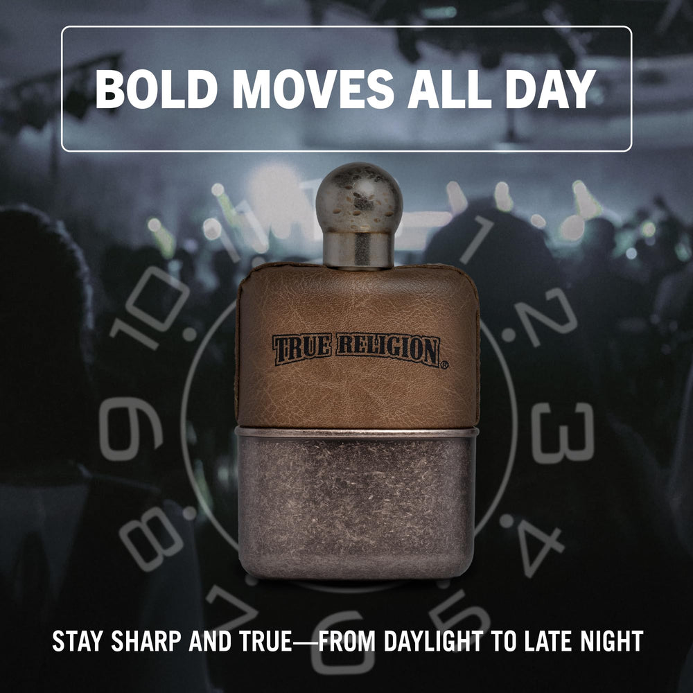 Perry Ellis True Religion Original Scent mid notes add depth and masculine warmth.