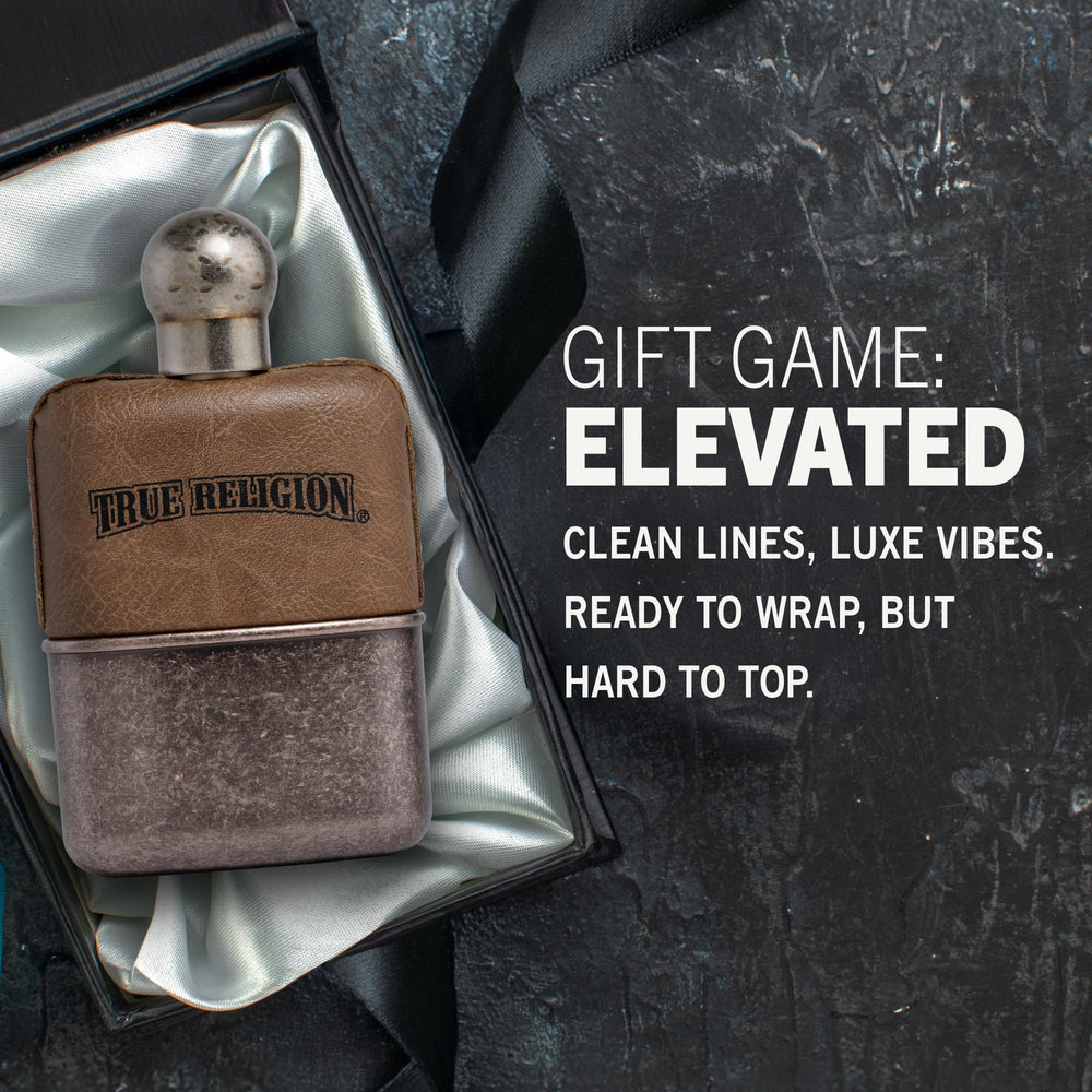 Perry Ellis True Religion Original Scent packaging showcases bold fragrance for gifting.