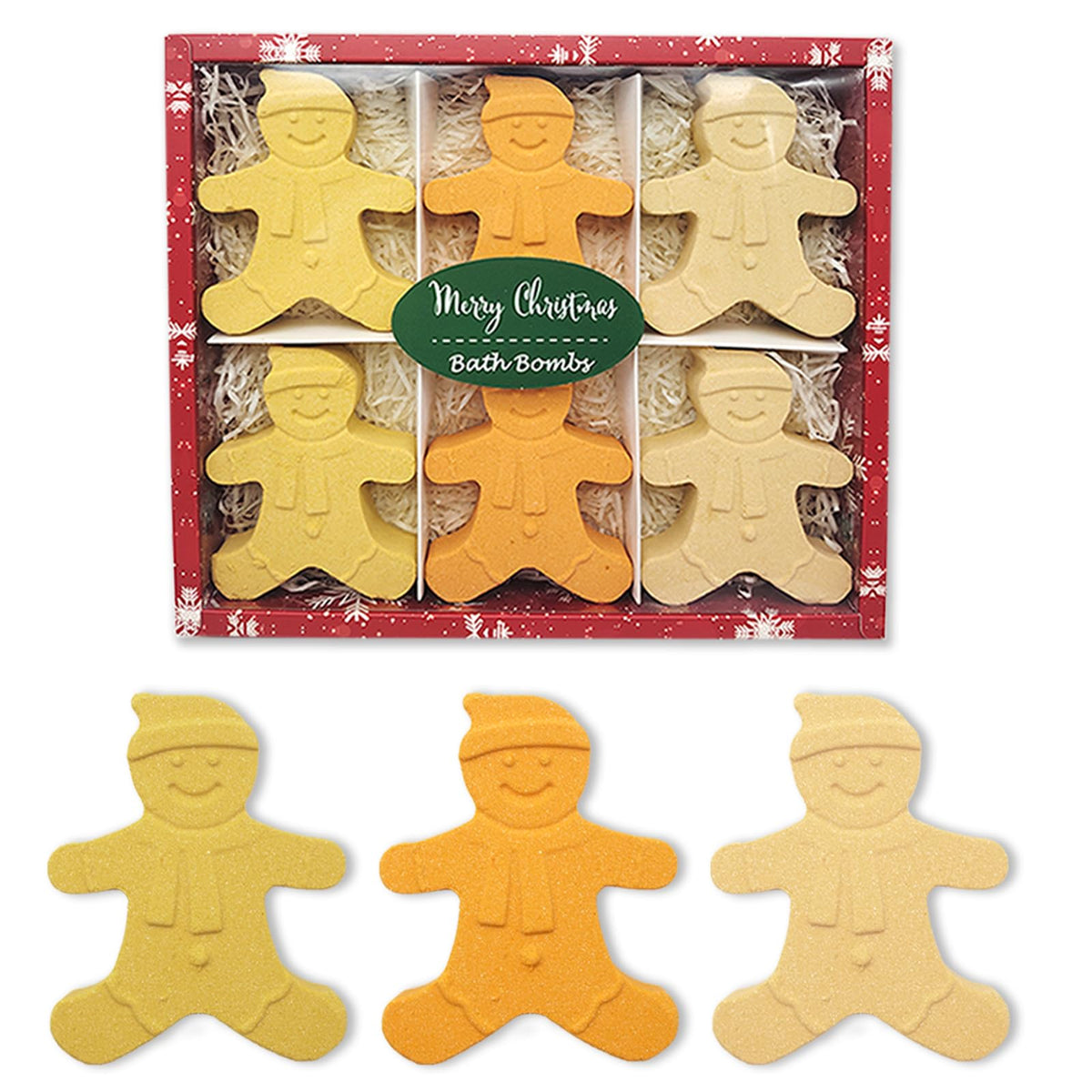 Persidra Christmas bath bombs XL6 pack with petals for a relaxing spa-like soak