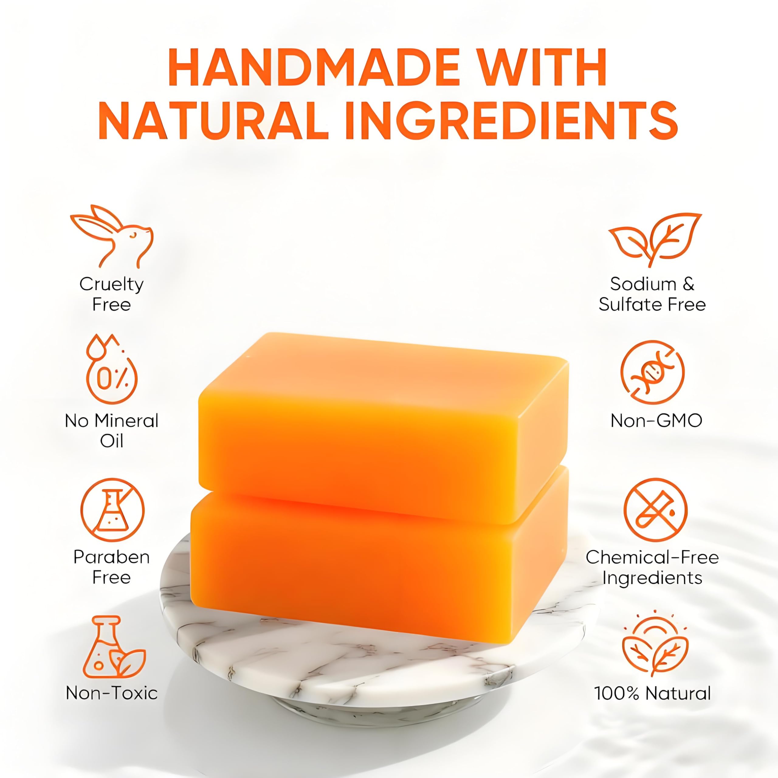 Packaging of persimmon soap bar highlighting natural ingredients