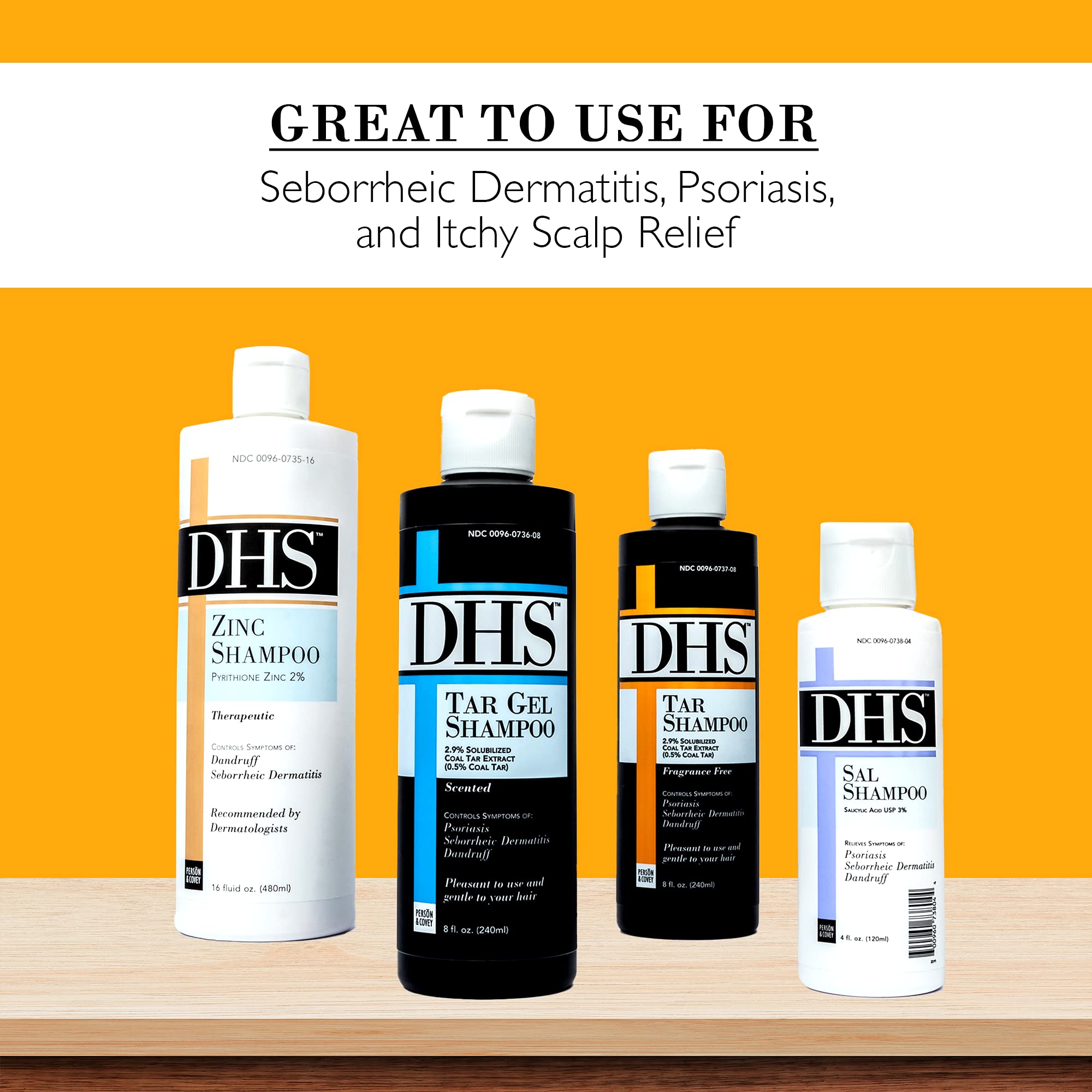 Creamy lather from DHS Tar Shampoo delivers a refreshing cleanse.