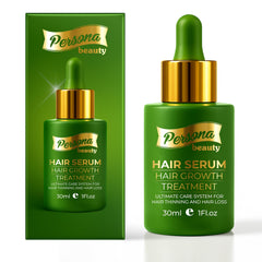 Persona Beauty Hair Growth Serum bottle shows concentrated scalp nourishment formula