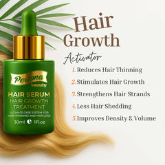 Persona Beauty Hair Growth Serum dropper close-up for precise scalp application
