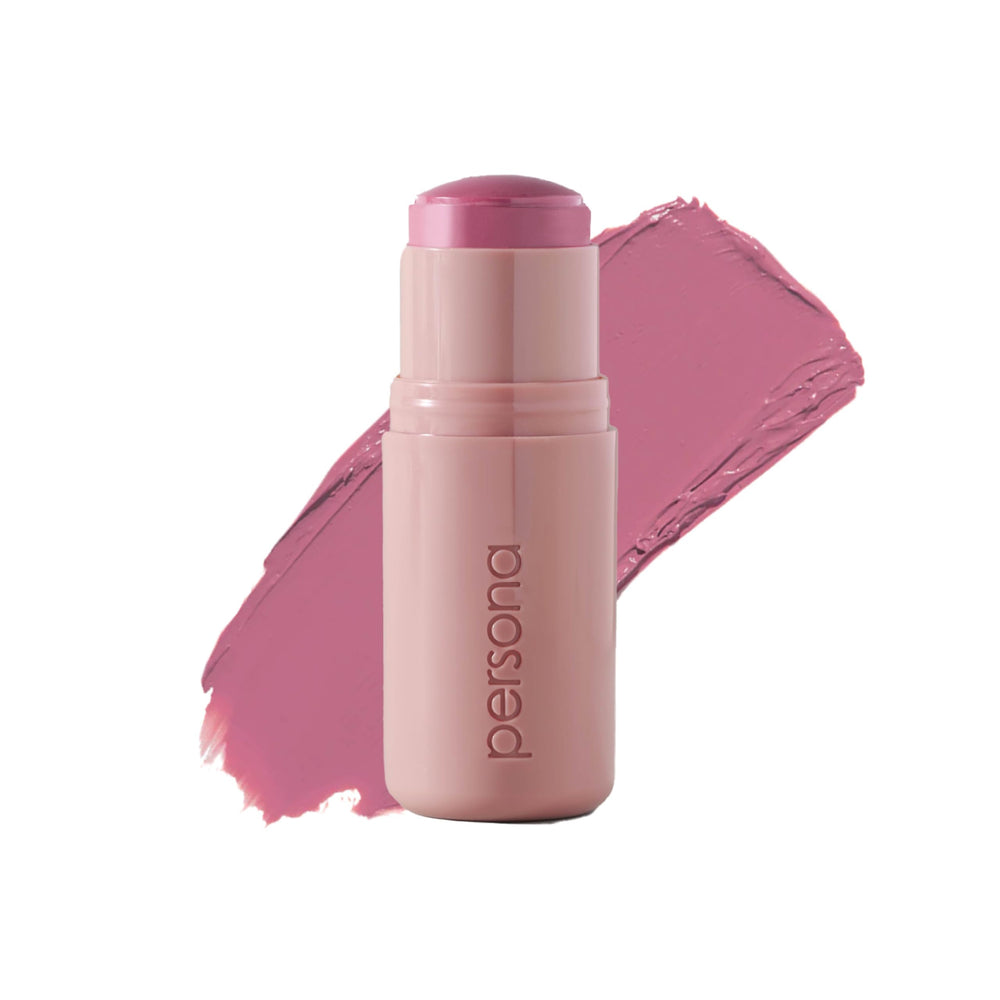 PERSONA Dreamstick Blush on cheek shows seamless buildable glow.