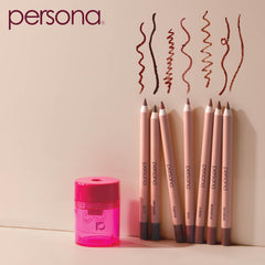 USA-made packaging highlights vegan and clean beauty credentials for PERSONA Lip Liner Pencil.