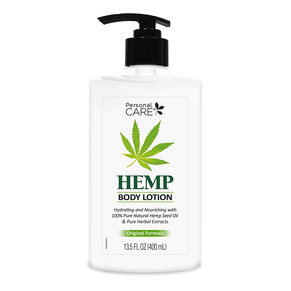 Personal Care Hemp Body Lotion with Pump bottle for easy daily hydration.