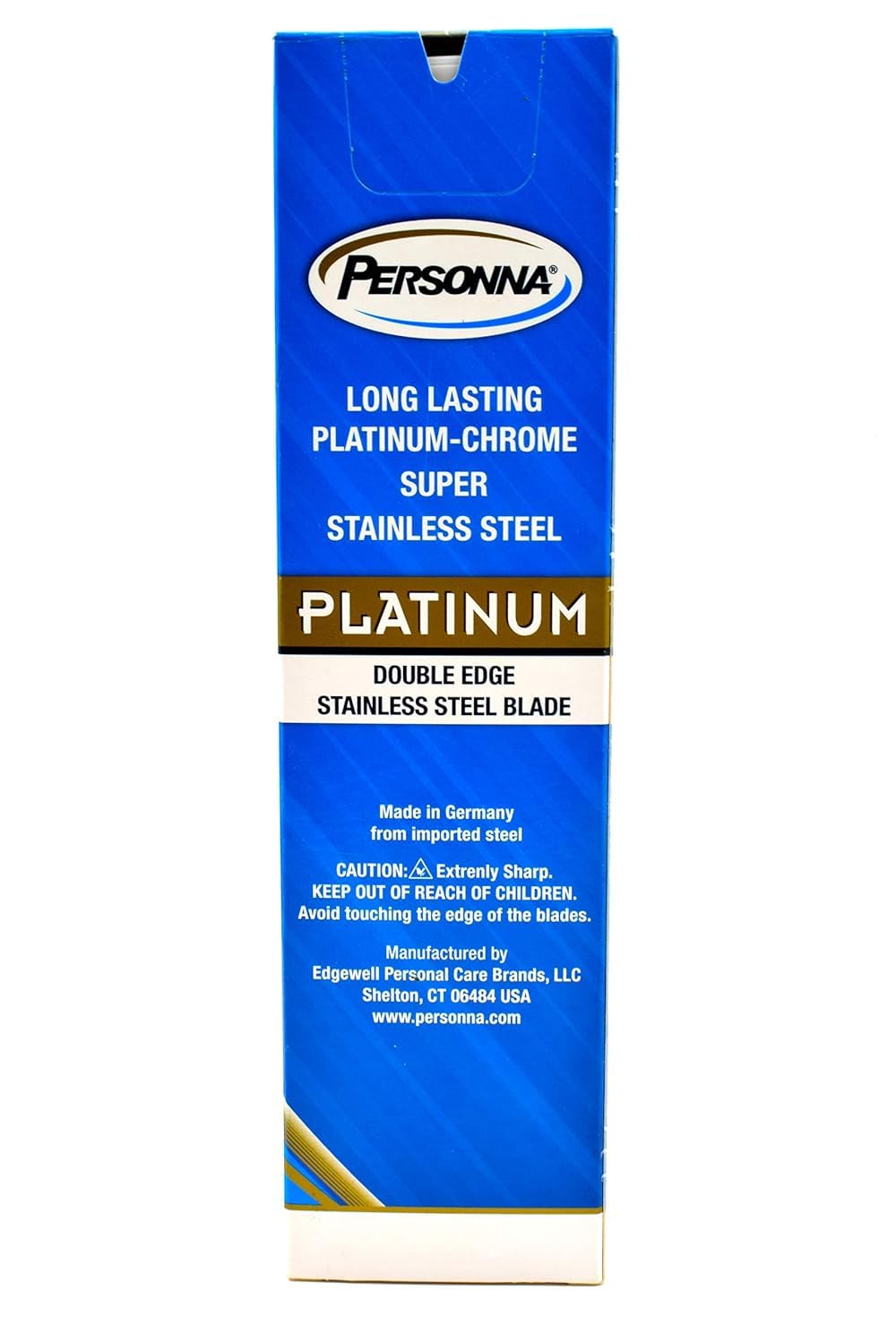 Personna Platinum Double Edge blades close-up showing smooth edge