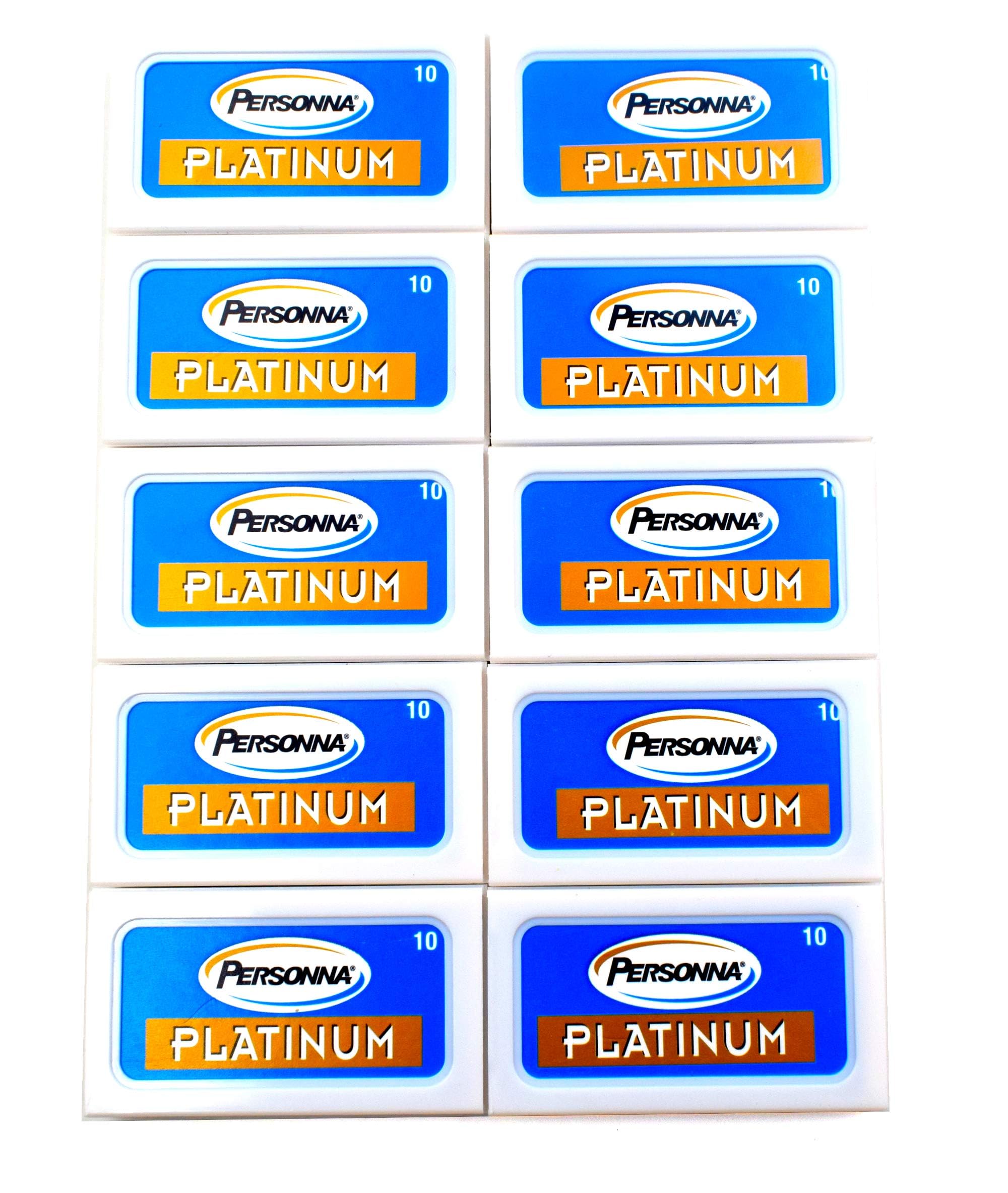 Personna Platinum double edge blades 100-pack, premium steel for a smooth, forgiving shave.