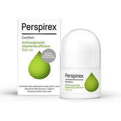 PerspireX Comfort roll-on bottle showing fragrance-free protection for sensitive skin.