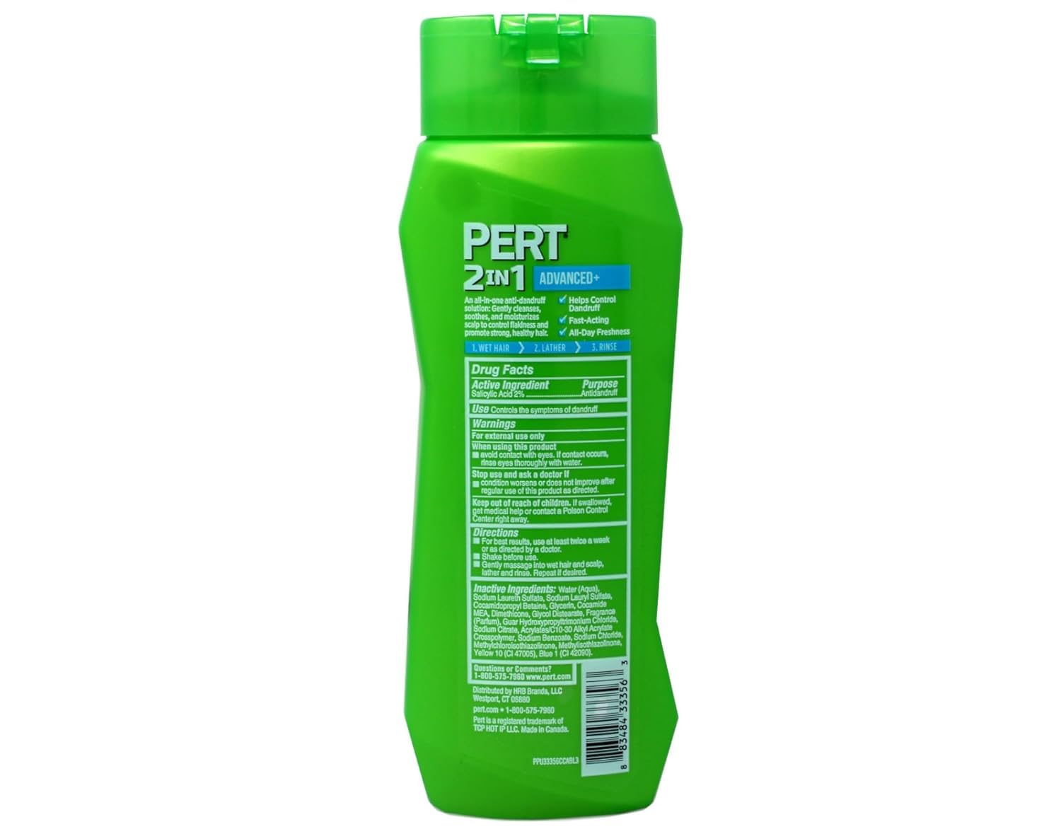 Pert classic clean scent label on bottle.