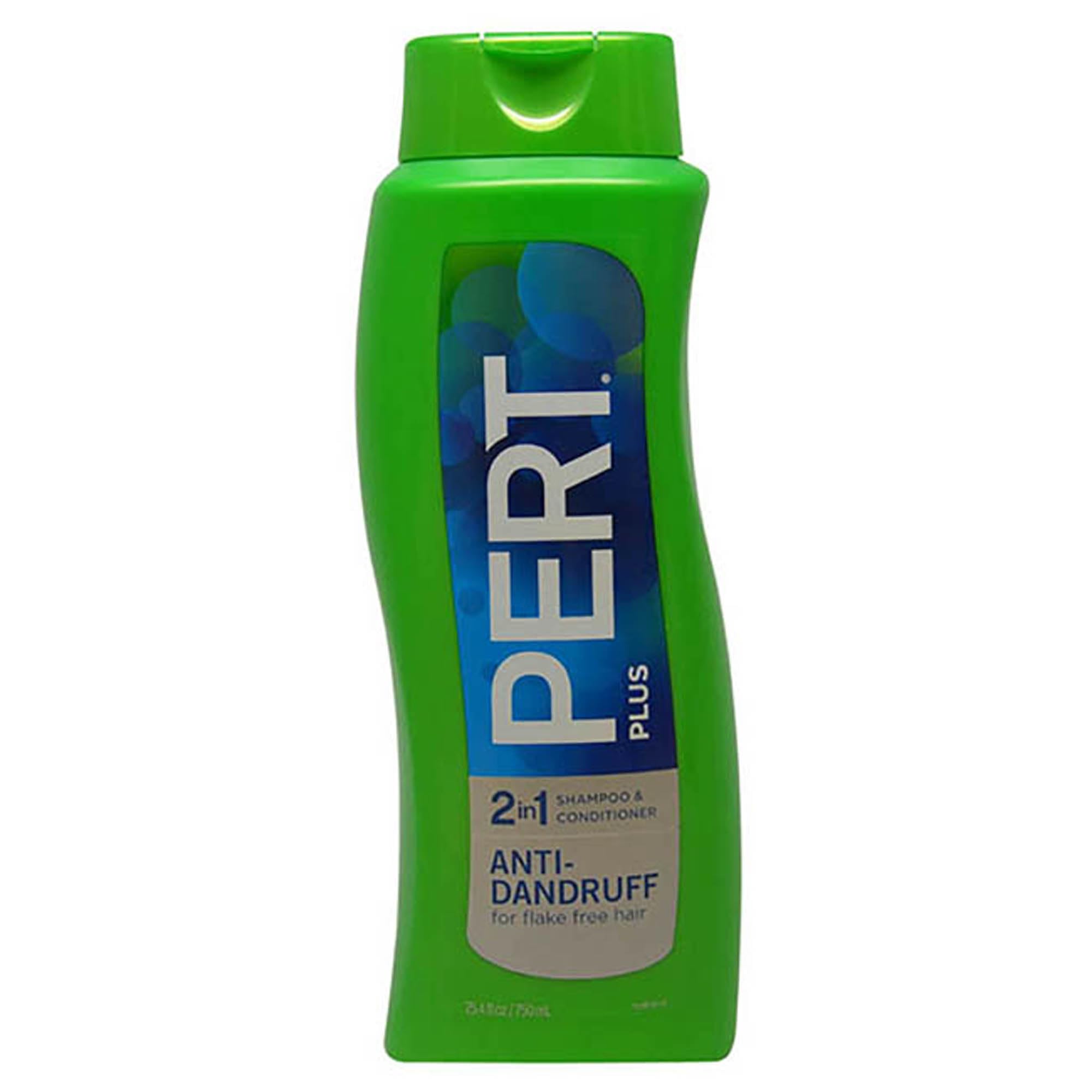 Pert Plus 2-in-1 bottle showcases dandruff control for a cleaner scalp.
