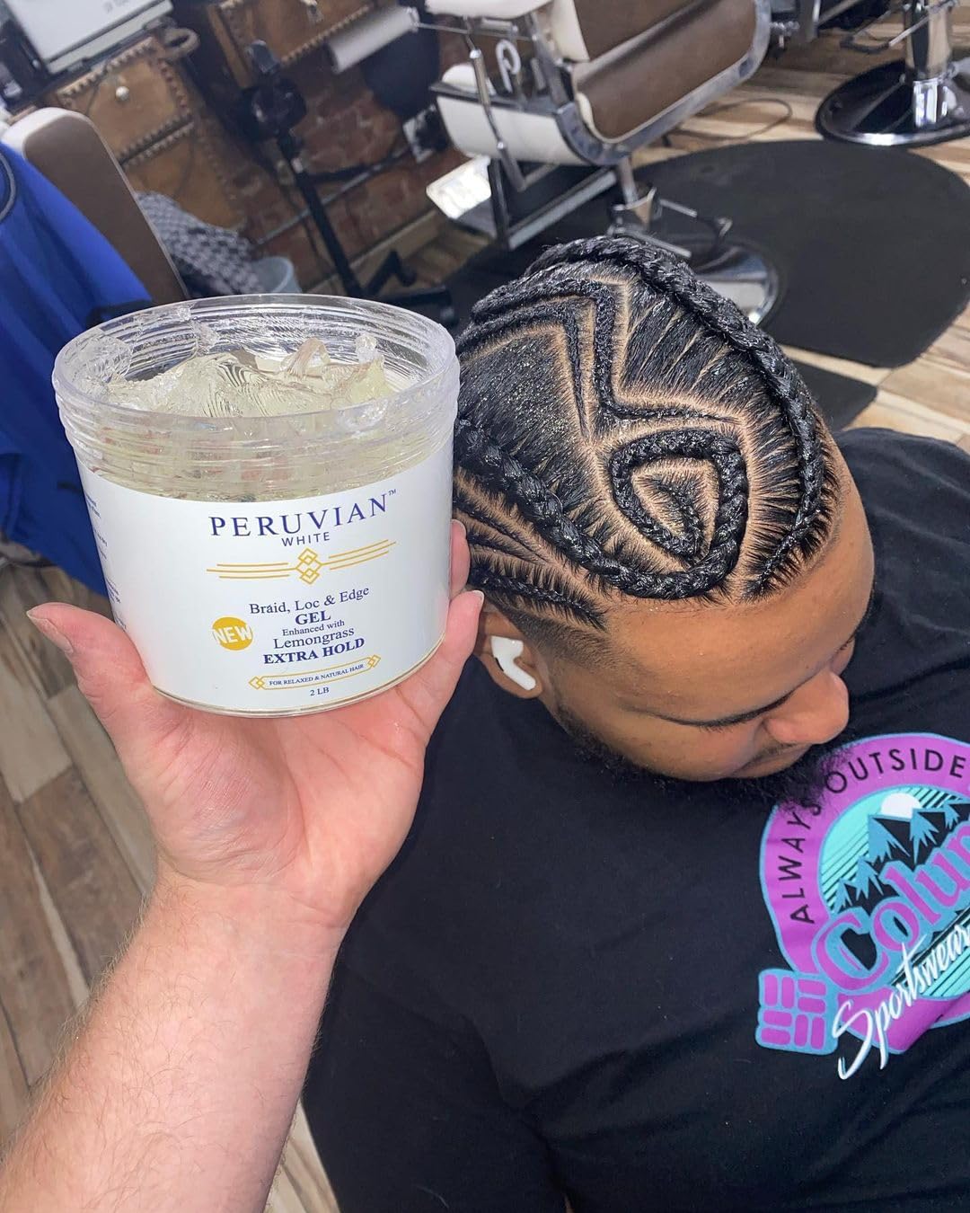 Edge control from Peruvian White Gel delivers sleek, residue-free edges.
