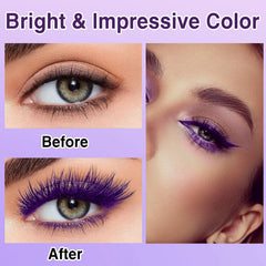 PERVALA purple eyeliner stroke highlights eye color with a clean line.