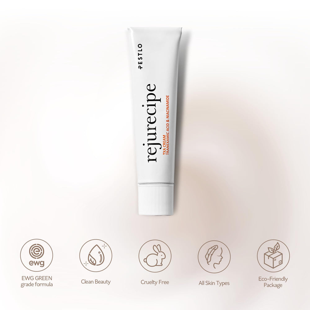 PESTLO Rejurecipe TXA Cream easy application for sensitive skin types.