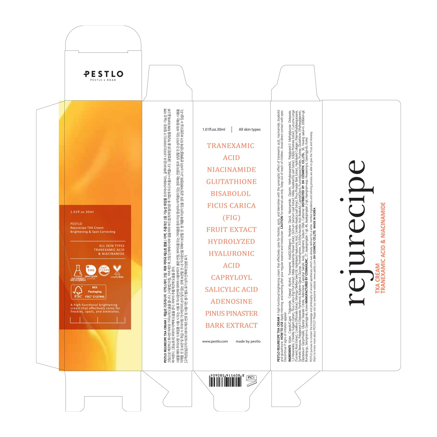 PESTLO Rejurecipe TXA Cream bottle demonstrates gentle, controlled use for routine care.