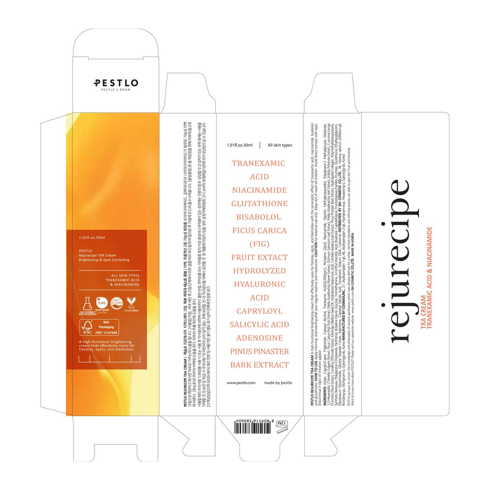 PESTLO Rejurecipe TXA Cream bottle demonstrates gentle, controlled use for routine care.
