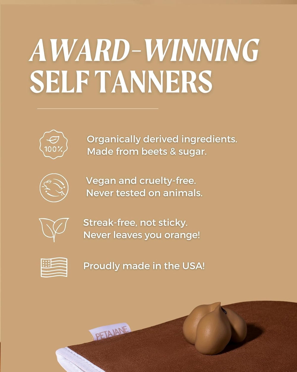 PETAJANE Dark Tanning Mousse developing tan over hours preview