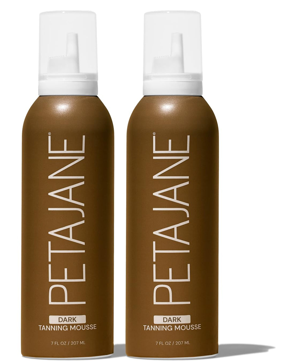PETAJANE Dark Tanning Mousse pack of 2 bottles showing value for regular self tanning