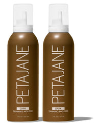 PETAJANE Dark Tanning Mousse pack of 2 bottles showing value for regular self tanning