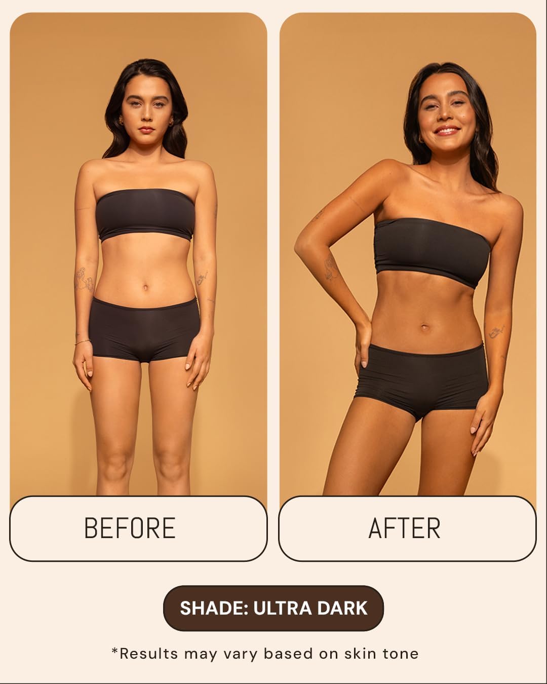 Applying PETAJANE Ultra Dark Mousse for even, streak-free coverage.