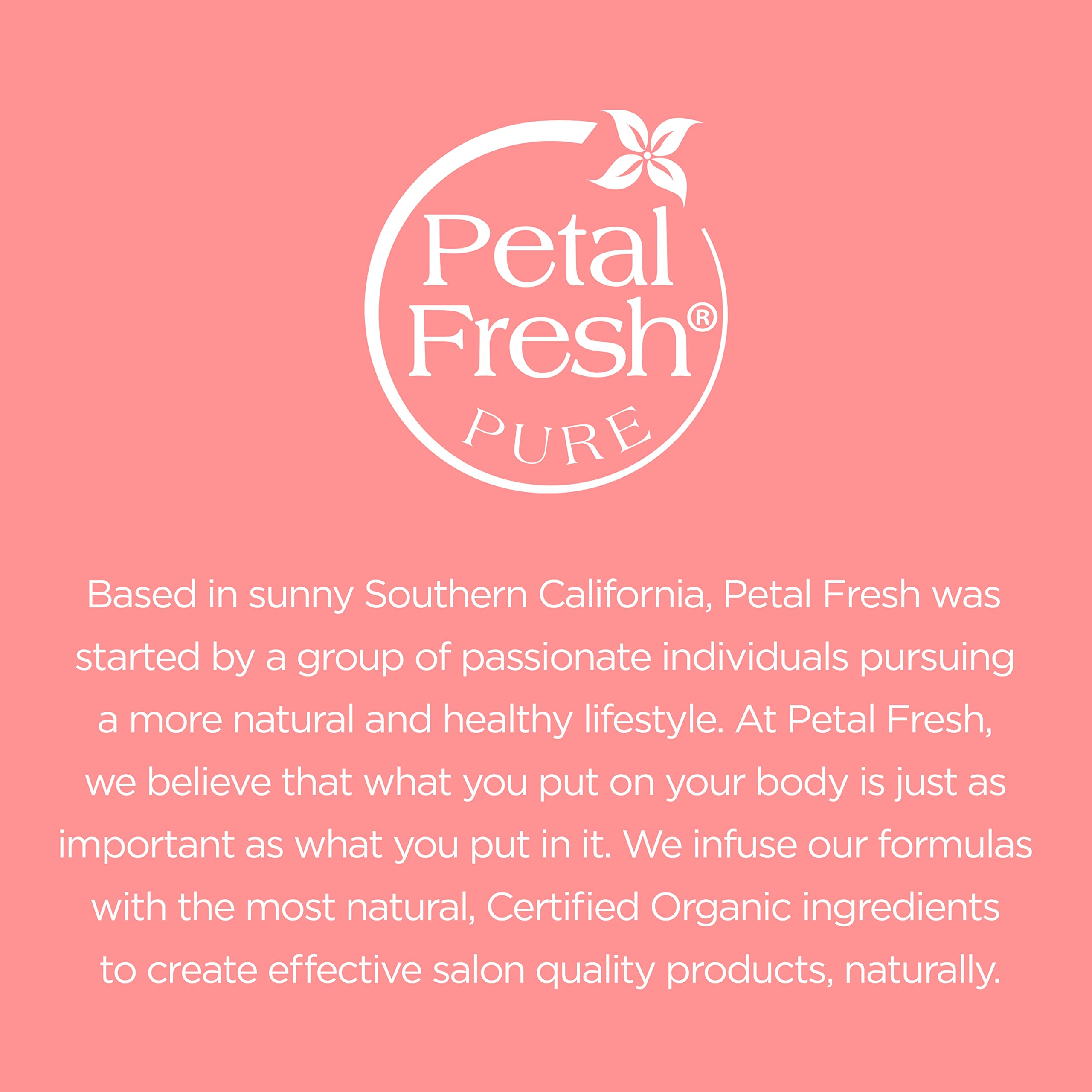 Application-ready Petal Fresh bottle shown for easy shower use.