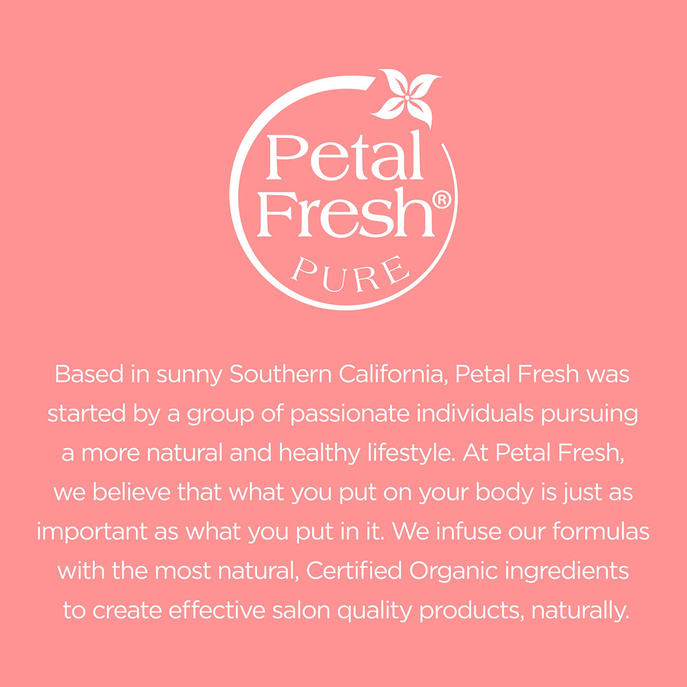 Application-ready Petal Fresh bottle shown for easy shower use.